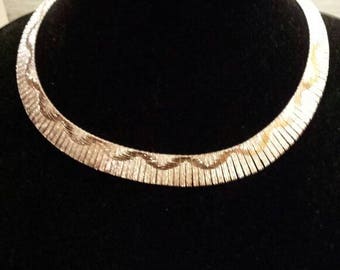 Beautiful 925 Milor Choker Necklace. Marked Made in Italy. 50 Dollars. 16 Inches. Great Gift Idea. No Damage. Free USA Shipping.