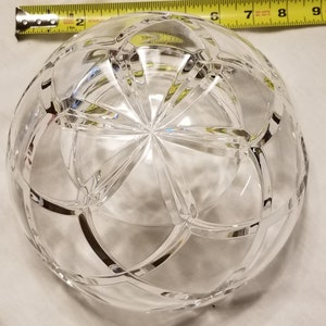 Made in Poland Hand Cut 8&quot; Wide Lead Crystal Glass Bowl.  Perfect. No Rim or Base Chips. Great Gift Idea 4 Many Occasions. Free Shipping USA