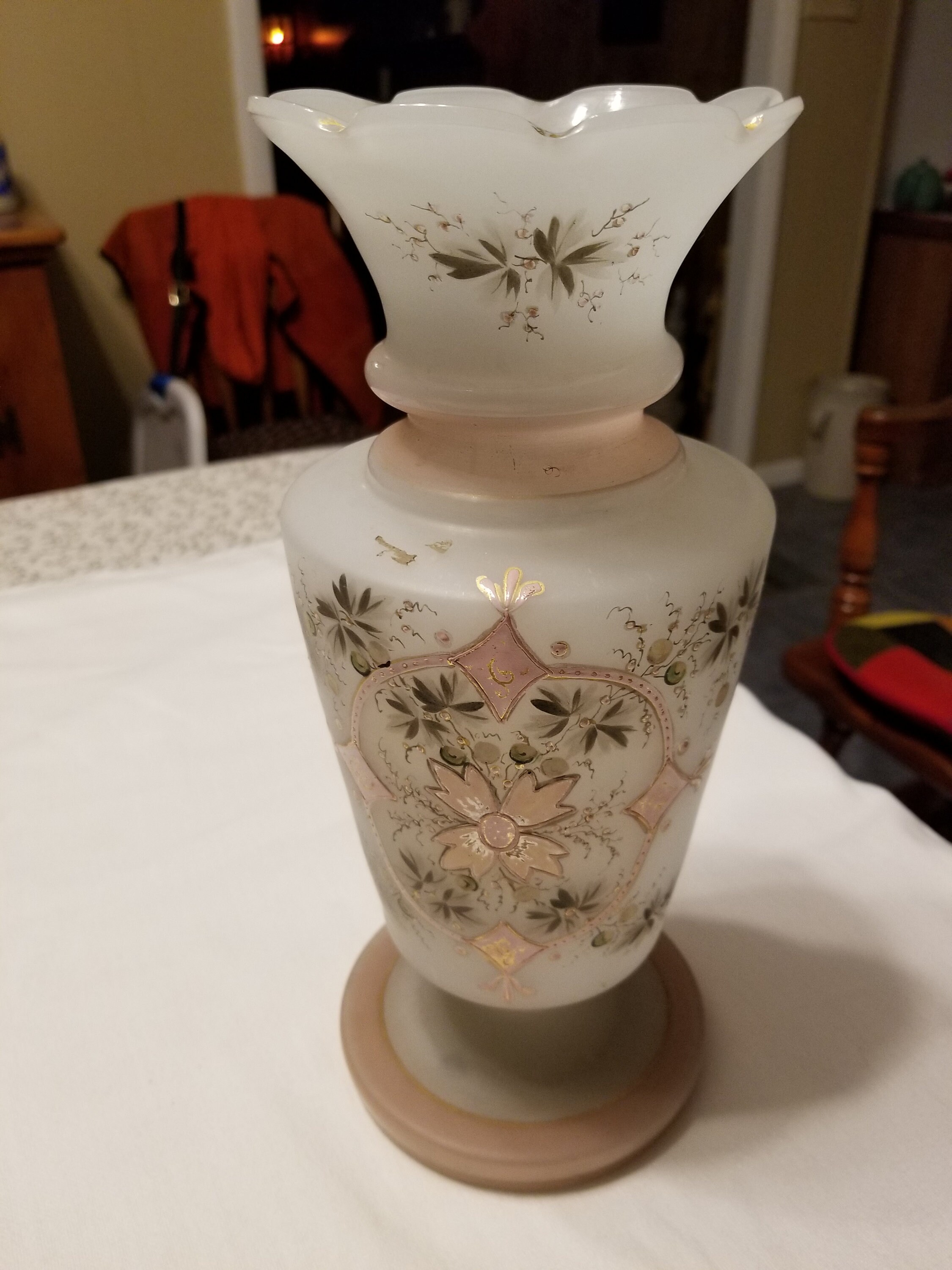 Victorian Bristol Glass 11 Vase. Hand Blown. Pontil Etsy