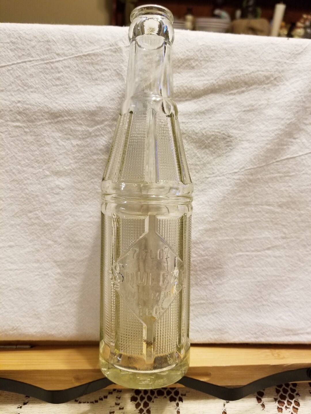 Advertising 30s 40s 50s Squeeze Soda Bottle 7 Fl. Oz Clear Etsy