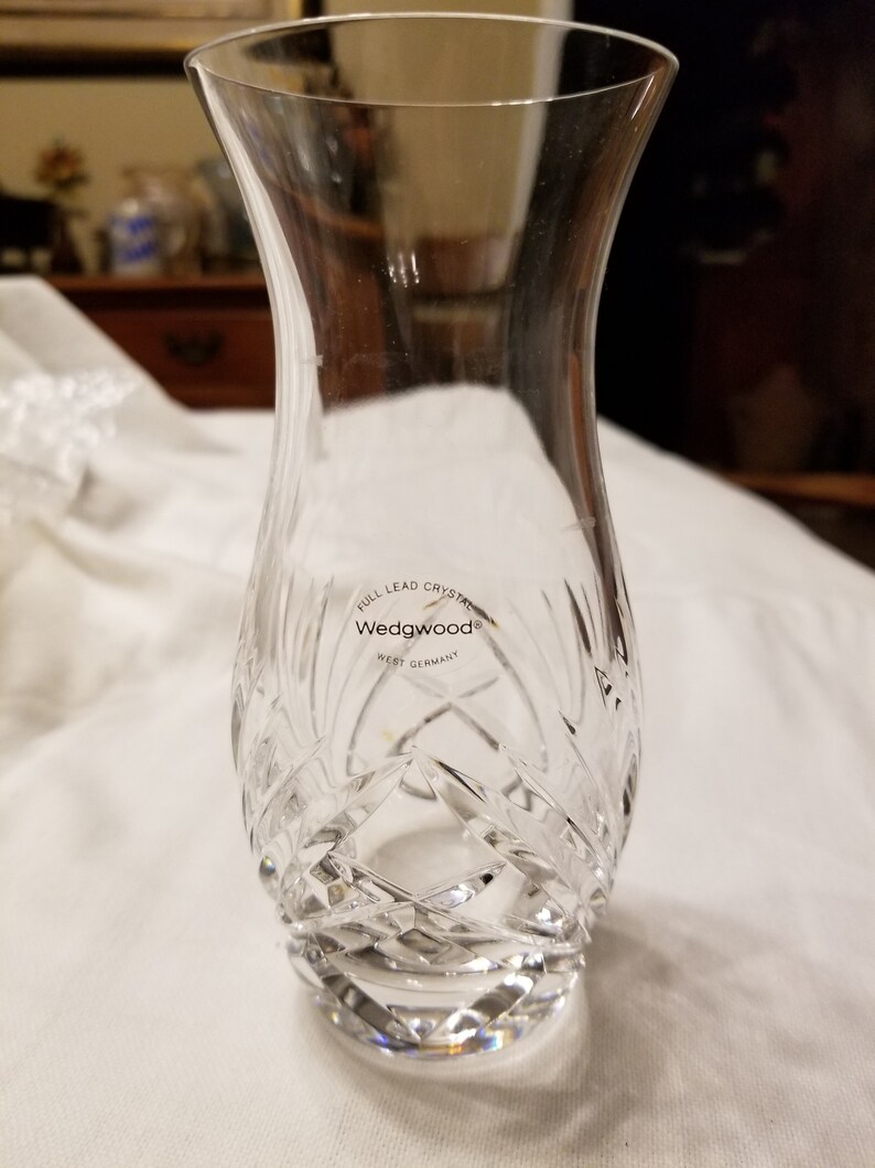 Beautiful Wedgewood Full Lead Crystal Vase. West Germany. Nice Etsy