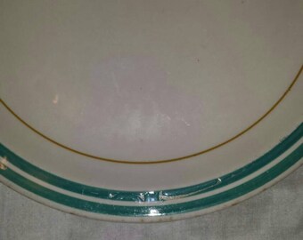 Vintage 1940s Southern Railway System Dining Car 9 3/4" Plate. Piedmont Pattern. No normal use damage. Nicely used cond. YeOlde Ivory China.