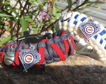 Chicago Cubs Paracord Bracelet,stainless steel buckle