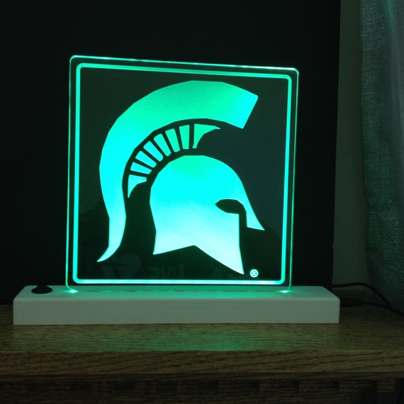 Michigan State University Sparty Led Lit Sign Etsy Michigan State University Sparty Led Lit Sign Etsy