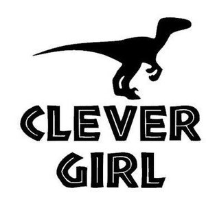 Chica inteligente SVG- Jurásico SVG Velociraptor SVG