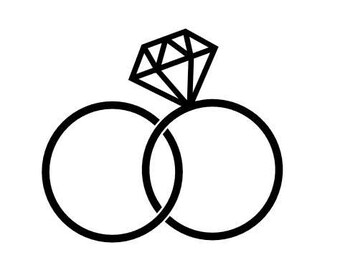 SVG Cut File for Cricut- Wedding Rings Diamond Ring Wedding Engagment