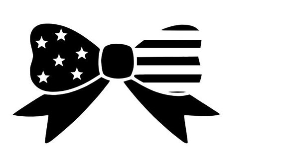 American Flag Bow Svg Cut File For Cricut Etsy