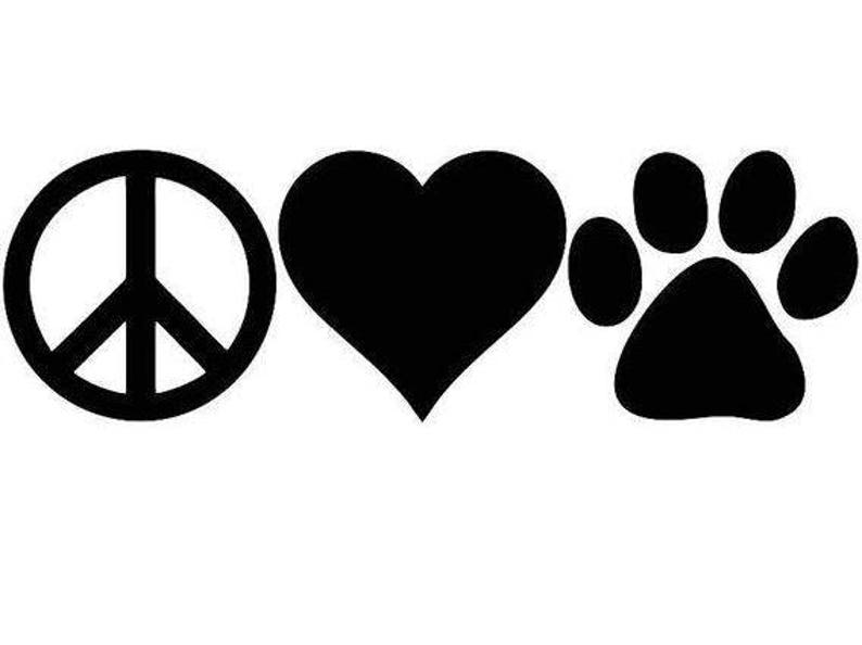 Download SVG Cut File for Cricut Peace Love and Paws | Etsy