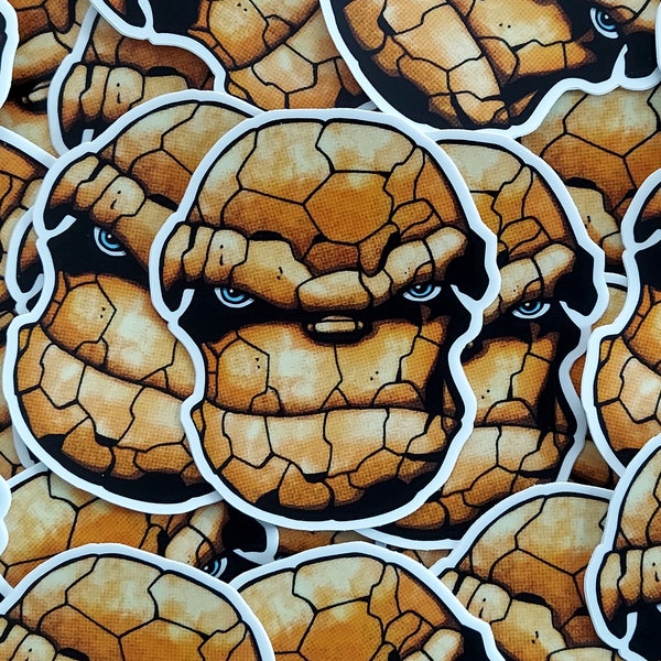 Retro The Thing Ben Grimm Vinyl Sticker