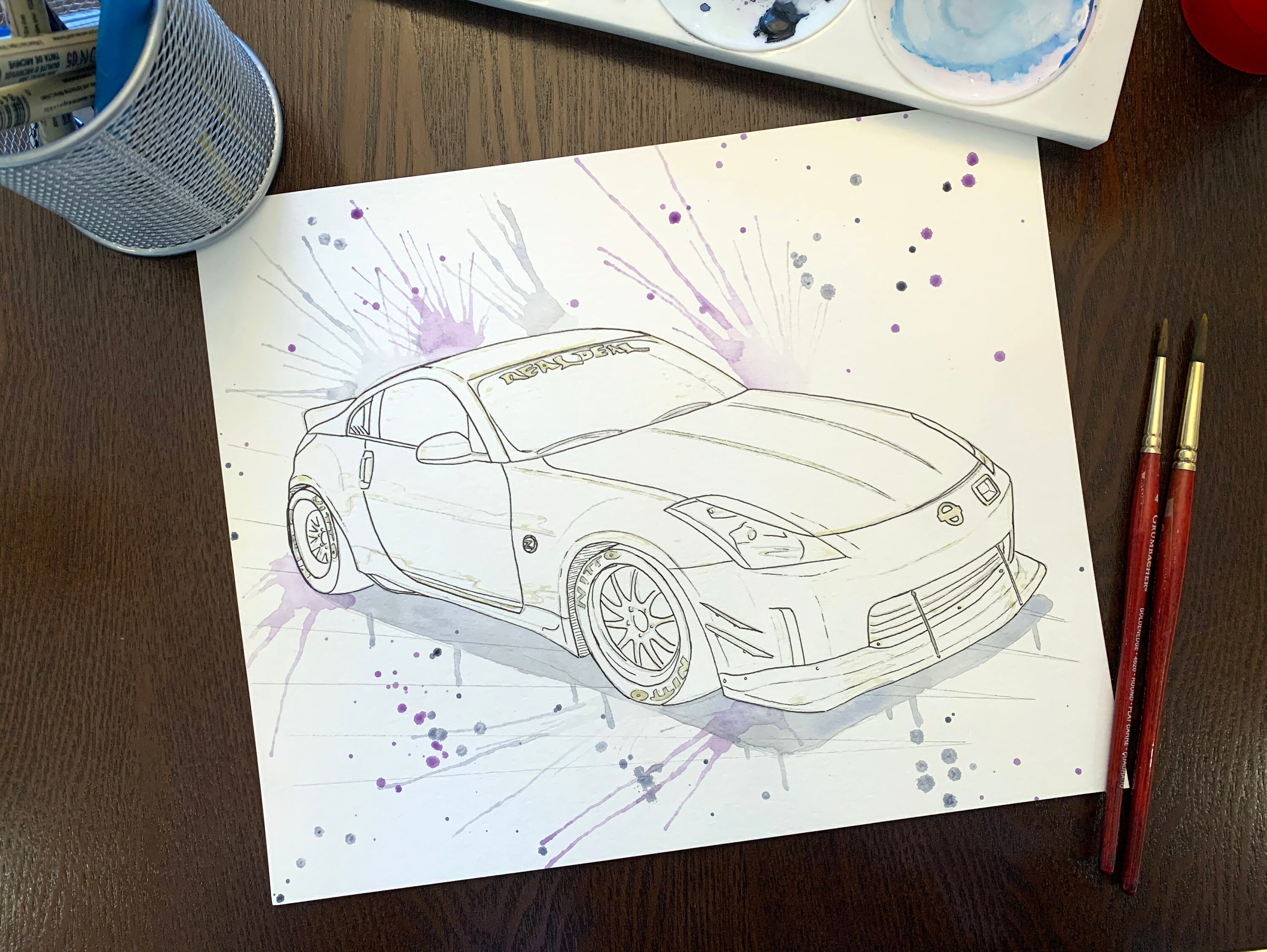 Custom Car Painting YOUR Car into a Sketch Etsy