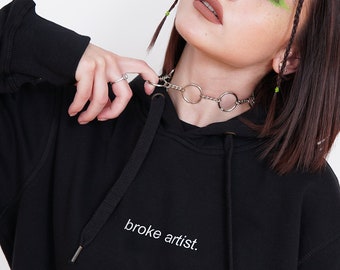 Broke Artist Hoodie Aesthetic Hoodie Aesthetic Clothing Etsy