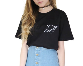 Saturn T-shirt - Planet T-shirt, Aesthetic Clothing, Aesthetic Shirt, Tumblr Clothing, Tumblr Shirt, Grunge Clothing, Cute, Galaxy, Space