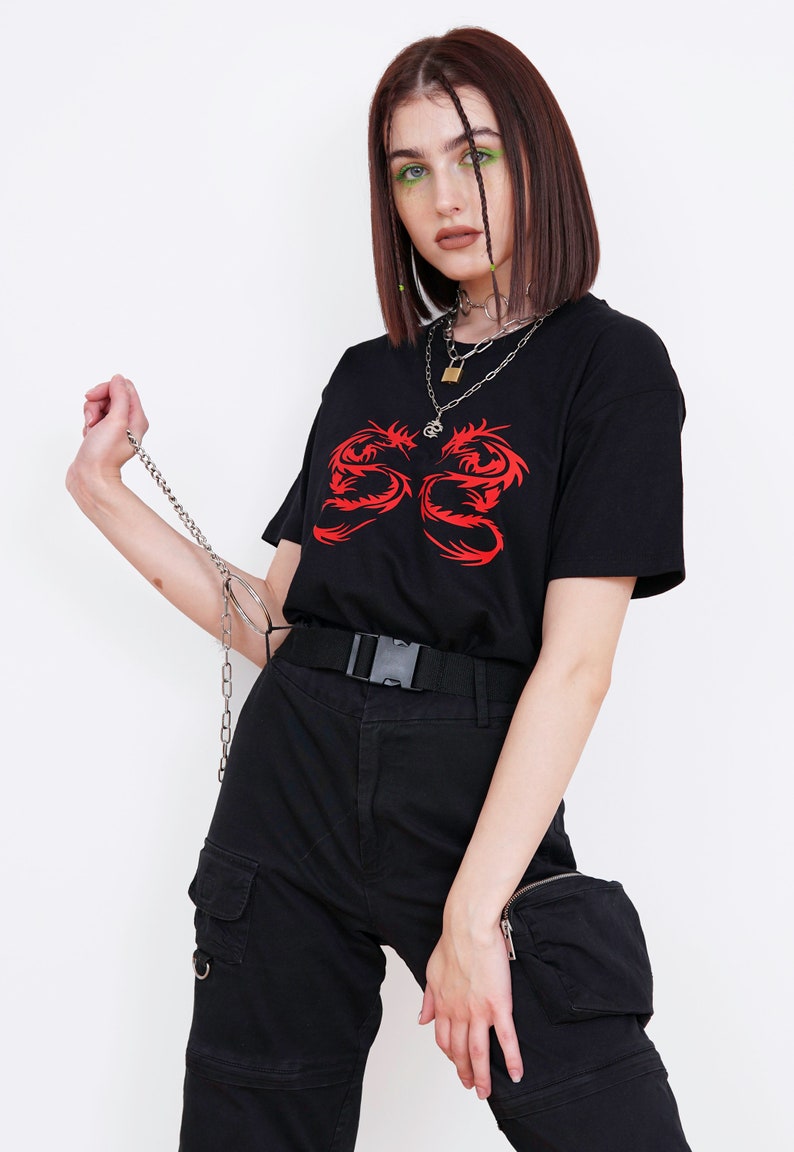 Dragon Shirt Dragon T-shirt Aesthetic Shirt Embroidered | Etsy