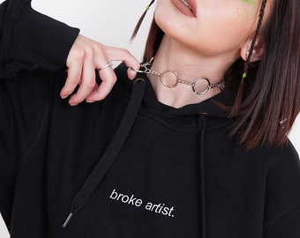 Broke Artist Hoodie Aesthetic Hoodie Aesthetic Clothing Grunge Clothing Aesthetic Shirt Tumblr Clothing Tumblr Hoodie Art Grunge Etsy