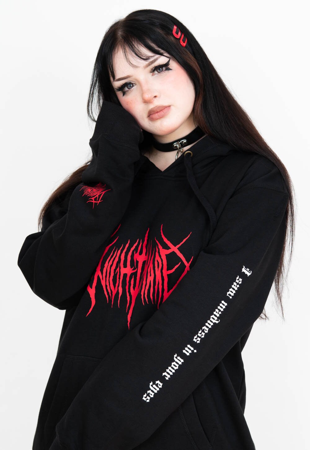 Death metal font hoodie hot sale