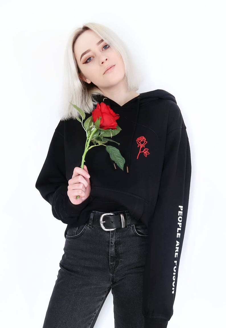 People Are Poison Hoodie Aesthetic Hoodie Aesthetic Clothing Tumblr Hoodie Grunge Hoodie Tumblr Clothing Grunge Clothing Rose Bild 4