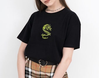 Dragon Shirt Dragon T-shirt Neon Green 
