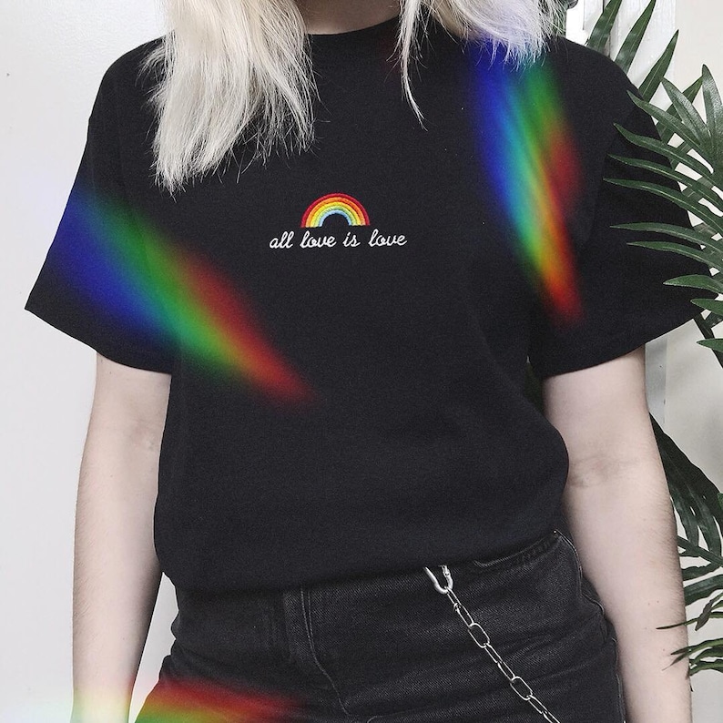 All love is love rainbow t shirt aesthetic clothing etsy