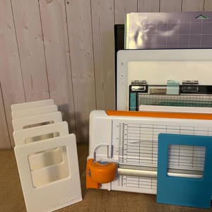 Vertical Desktop Organizer - Standup Cutters, Cricut Mats, Light Pad, Paper on Desk - Office, Craft Room or Scrapbook Desktop Organization