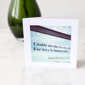 Sympathy/Love Greeting Card &quot;Love is Immortality&quot;