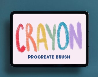 Pędzel Crayon Procreate | Natychmiastowe pobranie cyfrowe