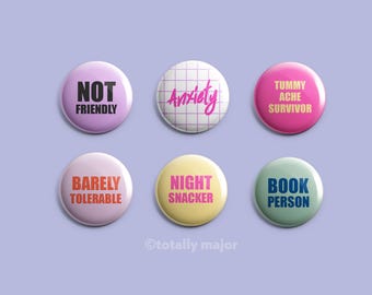 Big Feelings Pinback Buttons - You Choose!