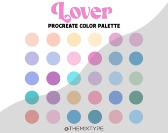 Lover Procreate Color Palette | 30 Colors | Instant Digital Download