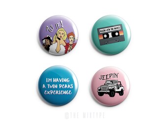Clueless One Inch Pinback Button Set