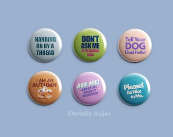 Big Feelings Pinback Buttons - You Choose!