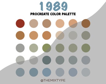 1989 Procreate Color Palette | 30 Colors | Instant Digital Download