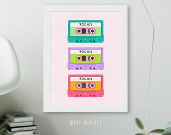 90s Mixtape Print - 8x10