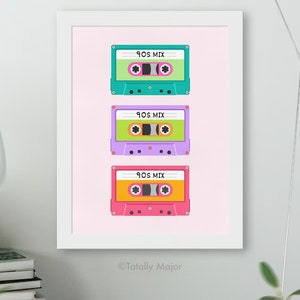 90s Mixtape Printable Wall Art - Digital Download