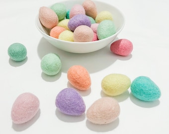 Wool Felt Easter eggs, Easter decorations,  Spring decor, Easter table decor, farmhouse decor, home decor