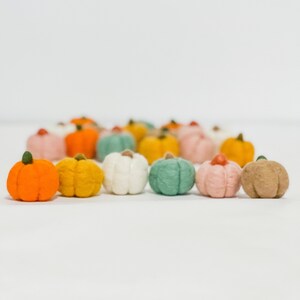 Felt Pumpkin, White Pumpkin, Felt decoration, Fall decoration, Halloween decoration ,Mustard Pumpkin, Felt ball wholesale, Peach Pumpkin