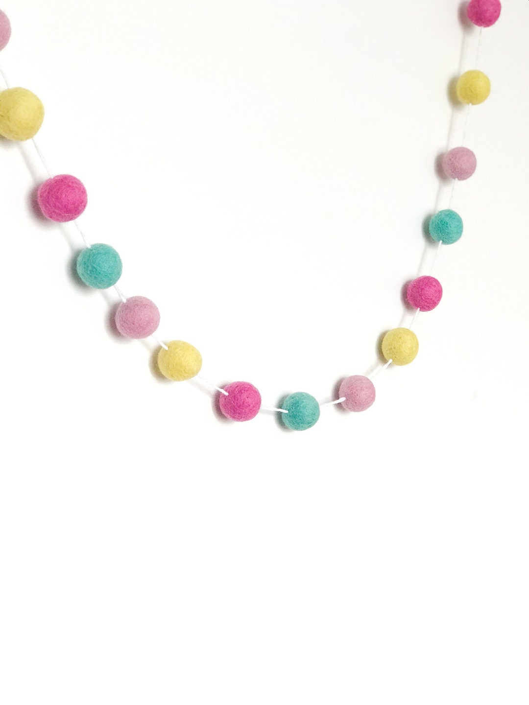 Pastel Garland , Pastel Rainbow Garland , Neutral Garland, Felt Ball