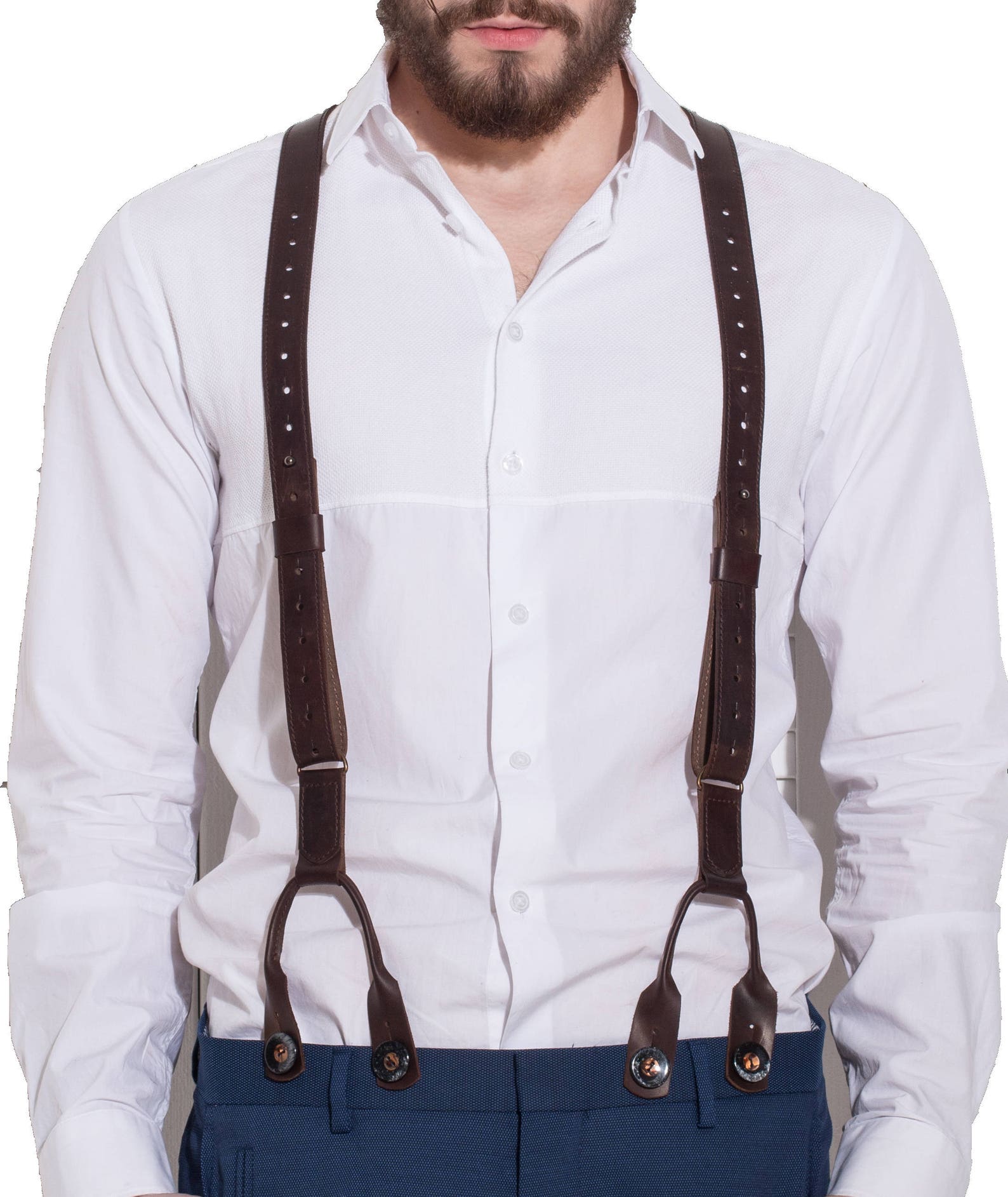 mens bow tie and suspenders outfit