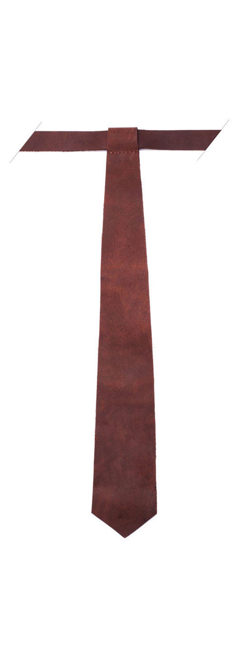 mens leather tie