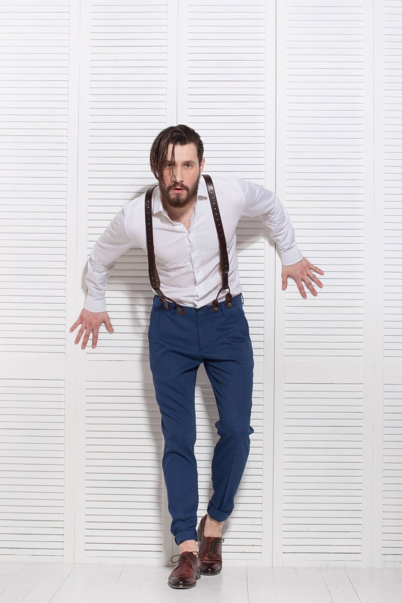 mens leather bow tie