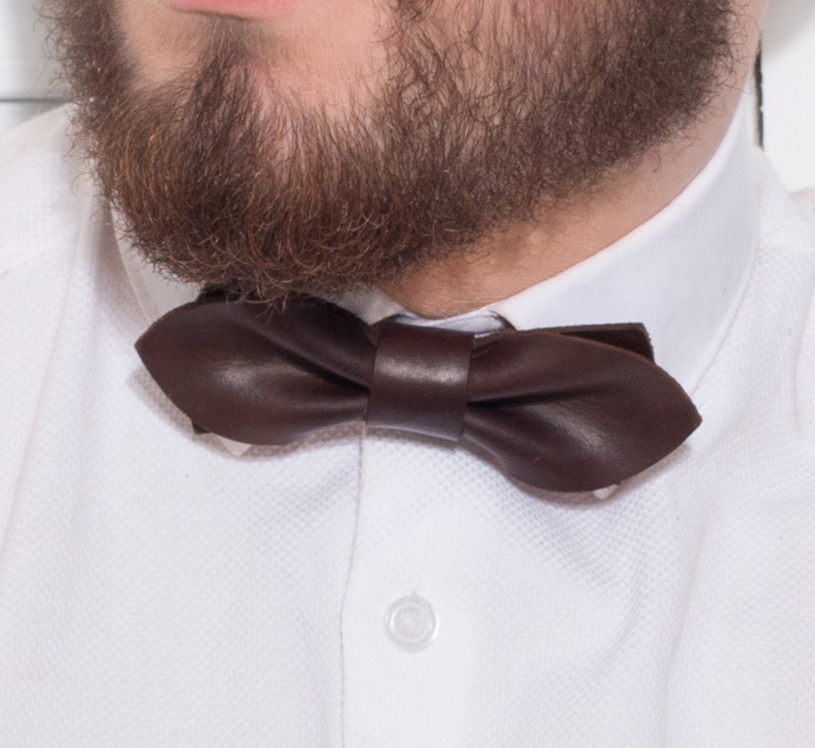 mens leather bow tie