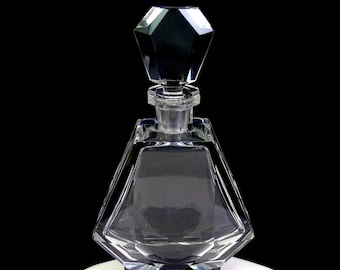 Decantador Karl Palda Boho Heavy Brilliant Cut Crystal Clear Deco de 9 1/2" (1930)