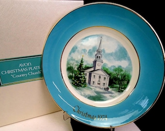 Wedgwood Porcelain For Avon Country Church 8 3/4" Collector Plate Orig Box 1974