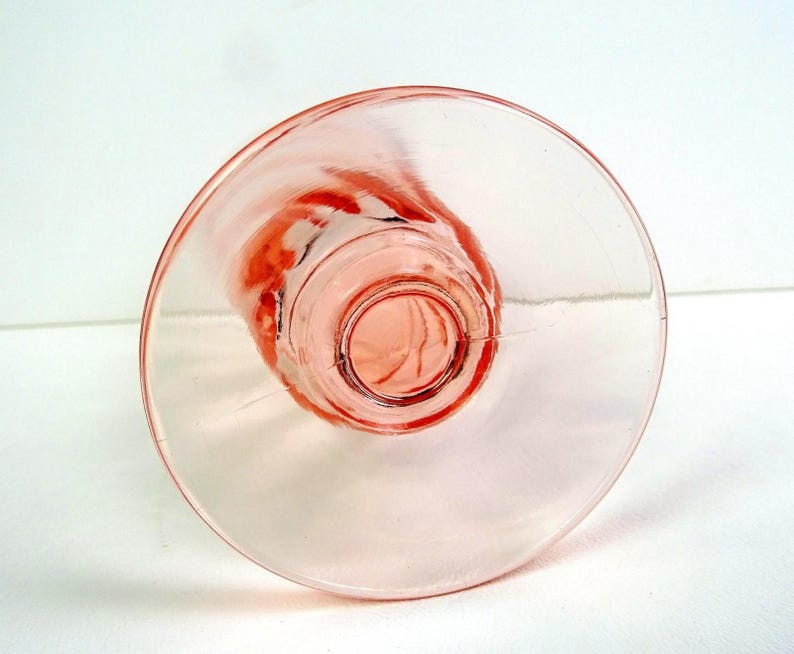 Paden City Glass 154 Rena Resturant Ware Swirl Cheriglo 5 3/4" Parfait 1933-40 immagine 5