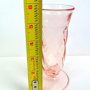 Paden City Glass 154 Rena Resturant Ware Swirl Cheriglo 5 3/4" Parfait 1933-40 immagine 8