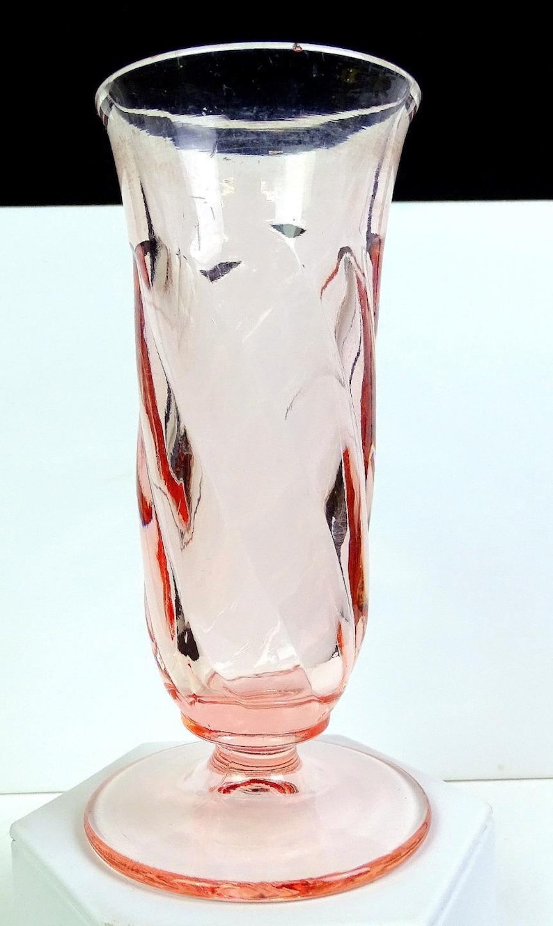 Paden City Glass 154 Rena Resturant Ware Swirl Cheriglo 5 3/4" Parfait 1933-40 immagine 1