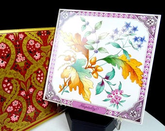 Azulejo de pared de colección Avon Floral Expression Hospitality Porcelain Vintage de 15 cm