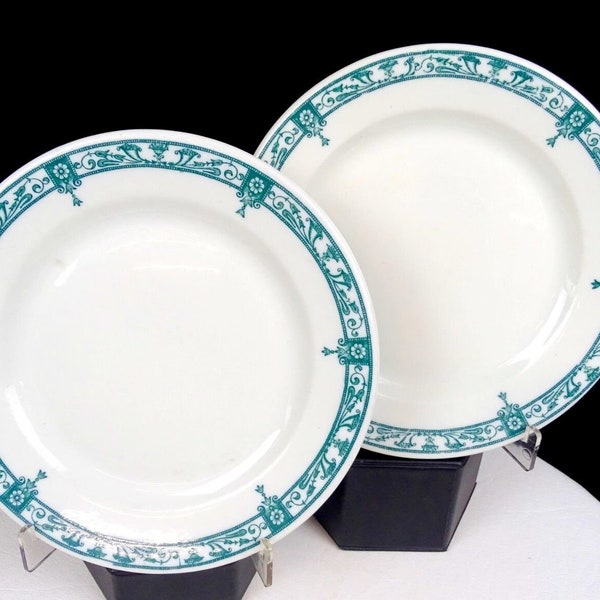 Mcnicol China Restaurant Ware Carlton 2 Piece Antique 6 3/4" Bread Plates 1914-