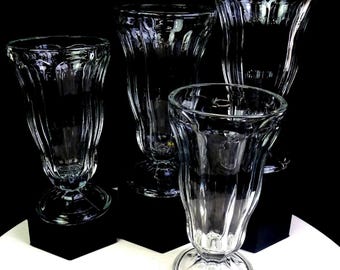 Vasos de vidrio Anchor Hocking Fountainware transparentes de 12 oz, 4 piezas, 6 7/8", 2008-