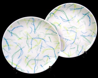 Rosenthal Continental Porcelain 2 Raymond Loewy Threads 6" Bread Plates 1963-64