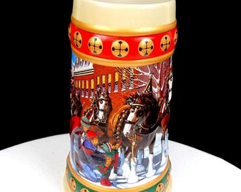 Anheuser Busch Holiday Collection Hometown Holiday 18 cm porslinssten 1994