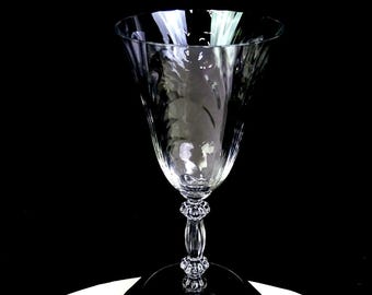 Cambridge Glass Crystal #300 Caprice 9 Oz Vintage 7 1/2" Water Goblet 1936-1958